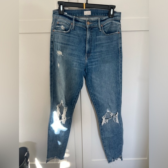 MOTHER - The Stunner Ankle Step Fray Jeans in Helter Skelter SIZE 27 Pre-owned - Picture 4 of 10